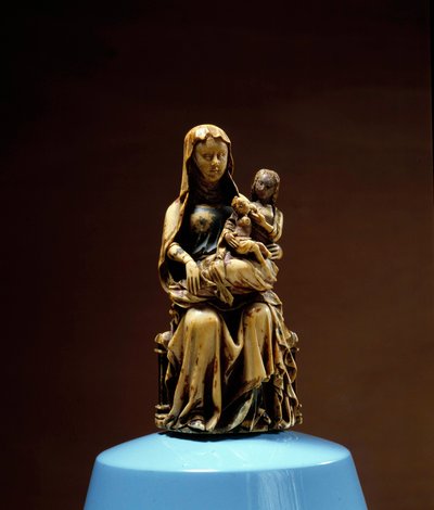 Saint Anne, the Virgin and Child Ivory sculpture of the 14th century. Musee Vivenel, Compiegne by Unknown artist
