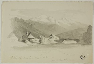 Saint Martin, in the Sallenche Valley, Looking Towards Mont Blanc by Unknown artist