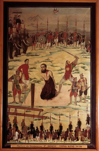 Saint Pierre Dumoulin Borie, Catholic Missionary, Martyr at the Tonkin in 1838 by Unknown artist