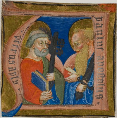 Saints Peter and Paul in a Historiated Initial 