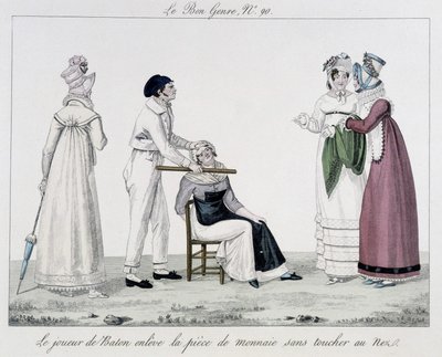 Saltimbanque: the baton player - in Le Bon genre, early 19th century by Unknown artist