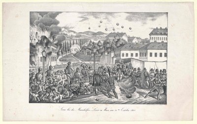 Scene at the Mariahilf Line to Vienna by Unknown artist