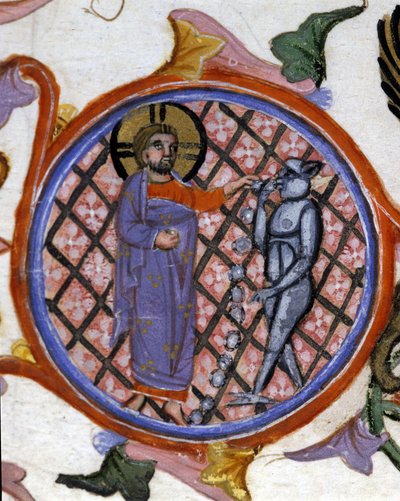 Scene of exorcism by Unknown artist