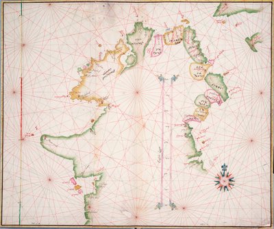 Sea chart of the north coast of Ireland, c.1600 by Unknown artist