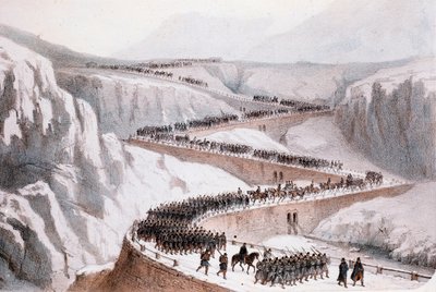 Second Italian War of Independence: The Passage of Moncenisio by the French Army by Unknown artist