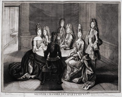 Second Room of the Apartments (Versailles): 1. Monsignor, 2. Madame Princess of Conty Dowager, 3. Monsieur le Duke de Bourbon, 4. Madame the Duchess of Bourbon, 5. Monsieur de Vandôme, Grand Prior of France by Unknown artist