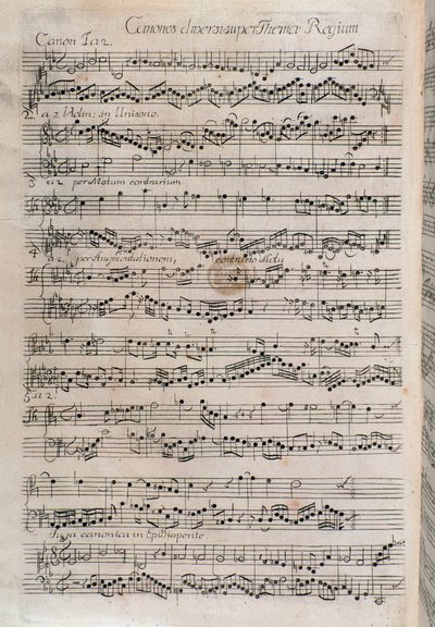 Sheet Music of Canones Diversi Super Thema Regium, Musical Offering by Johann Sebastian Bach by Unknown artist