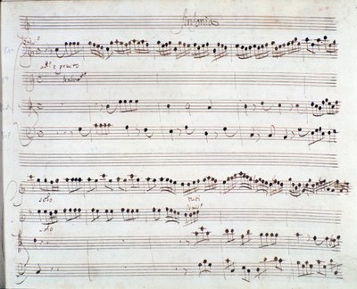 Sheet Music Page for The Coronation of Darius by Giuseppe Aldrovandini by Unknown artist
