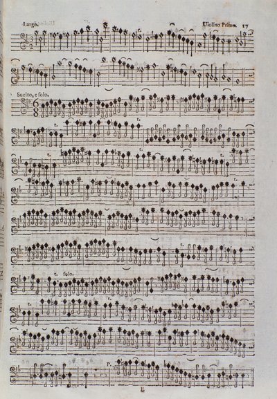 Sheet Music Page for the Violin in 