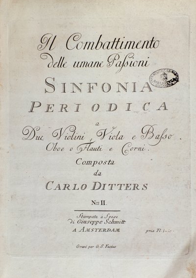 Sheet Music Page of the Periodic Symphony (The Combat of Human Passions) by Unknown artist