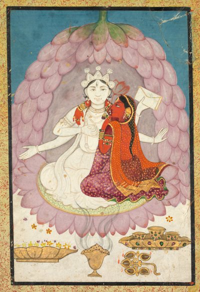 Shiva with Sati seated in a Lotus Blossom by Unknown artist