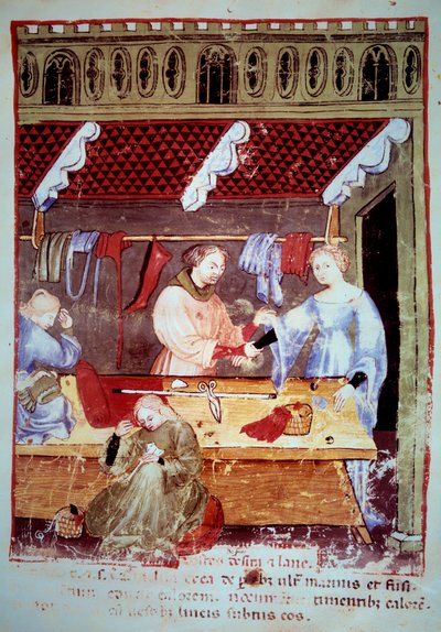 Shop and Sewing Workshop. Illumination from the Milking of Medicine and Dietetics 