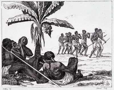 Slaves trading on a trip - in 