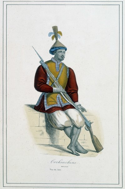 Soldier of Cochinchinean armor - in 