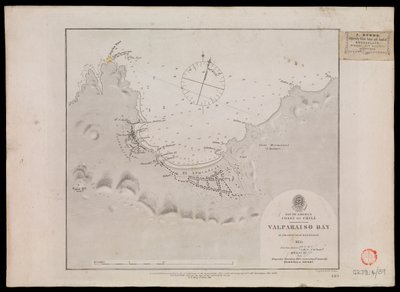 South America, coast of Chile - Valparaiso Bay by the officers of HMS 