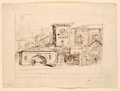 Stage Design, Antique Buildings by Unknown artist