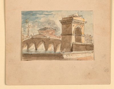 Stage Design, Bridge Across Water by Unknown artist