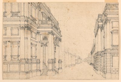 Stage Design: City Street with Palaces by Unknown artist