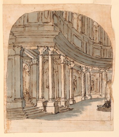 Stage Design: Curving Portico by Unknown artist