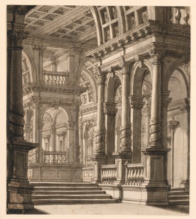 Stage Design, Interior of Building by Unknown artist