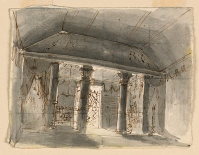 Stage Design, Interior of Chapel by Unknown artist