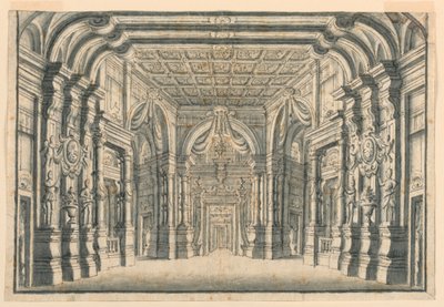 Stage Design: Interior of Palace Halls by Unknown artist