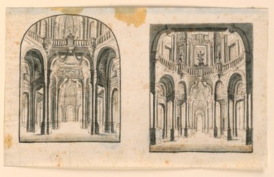 Stage Design: Interior of Palace Halls by Unknown artist