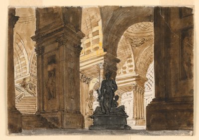 Stage Design, Interior of Palace Staircase by Unknown artist