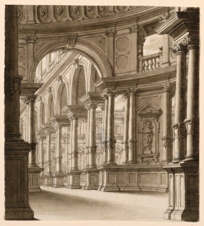 Stage Design, Interior of Renaissance Portico by Unknown artist