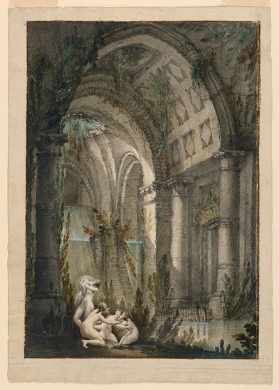 Stage Design, Nymphs Bathing in Grotto by Unknown artist