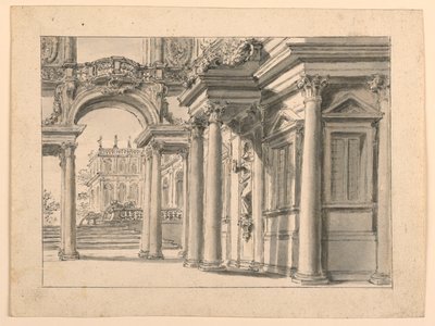 Stage Design: Palace Garden Architecture by Unknown artist