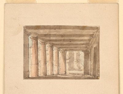Stage Design, Portico by Unknown artist