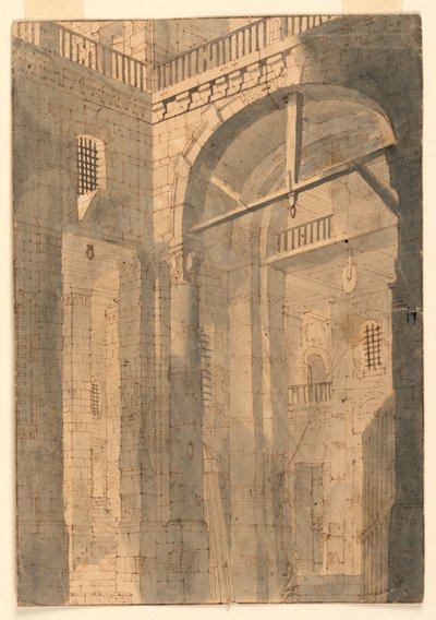 Stage Design, Prison Hall by Unknown artist