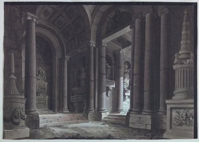 Stage Design, Sepulchral Hall by Unknown artist