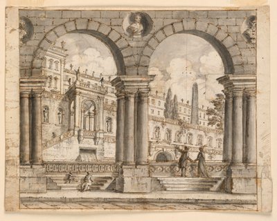 Stage Design, Street and Palaces by Unknown artist
