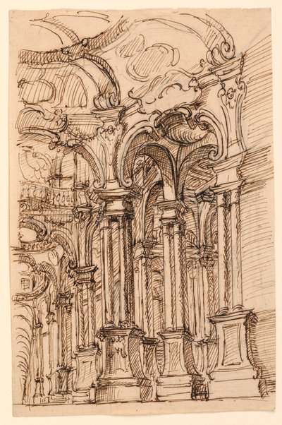 Stage Design: Vaulted Interior by Unknown artist