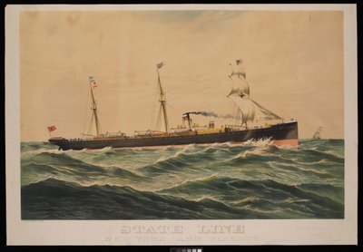 State Line New York and Glasgow, Austin Baldwin & Co General Agents New York by Unknown artist