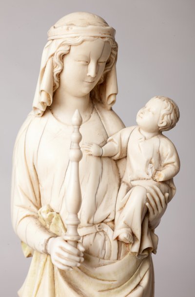 Statue. Madonna and Child. Gift of Mgr Cantineau, dean of the cathedral chapter. 13th century. (detail) by Unknown artist
