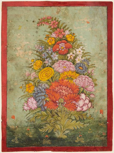 Still Life: Bouquet of Flowers Emerging from the Grass by Unknown artist