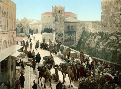 Street of the Tower of David, the Bazaar, Jerusalem by Unknown artist