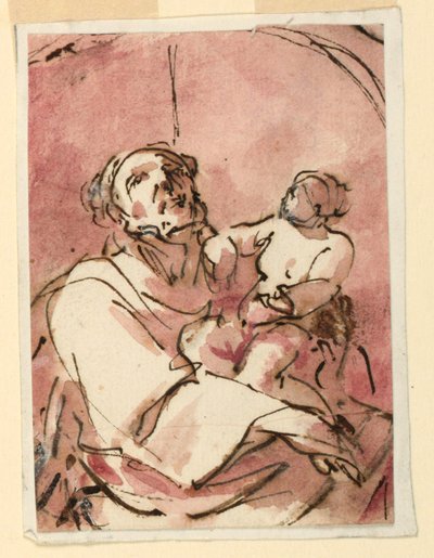 Study of Saint Joseph Carrying the Christ Child by Unknown artist