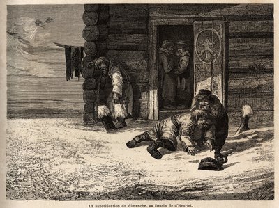 Sunday sanctification has cumin liquor, Dorpat workers by Unknown artist