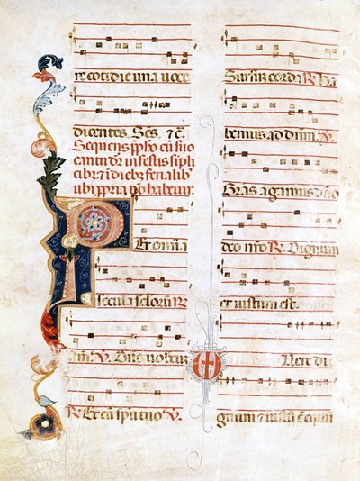 Sursum Corda, Example of 14th Century Notation by Unknown artist