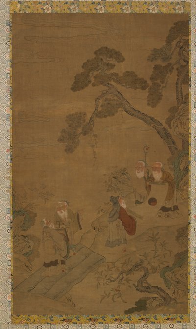 Tapestry: Five Sages in a Garden Under Pines by Unknown artist