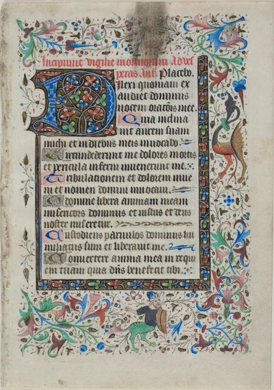 Text Leaf from a Book of Hours by Unknown artist