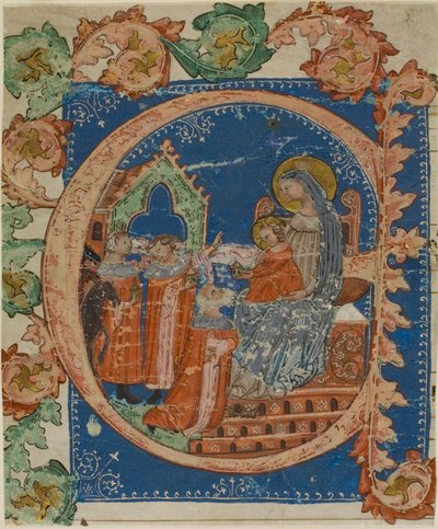 The Adoration of the Magi in a Historiated Initial "E" from a Choirbook by Unknown artist