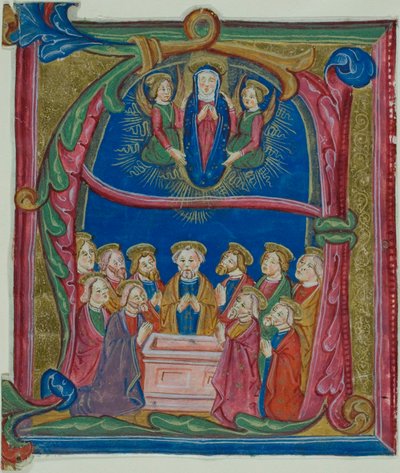 The Assumption of the Virgin in a Historiated Initial "A" from an Antiphonary by Unknown artist