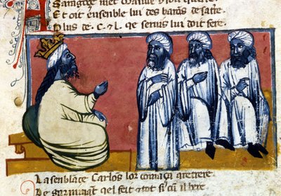The Caliph of Spain. 14th century manuscript. Bibl. Marciana, Venice by Unknown artist