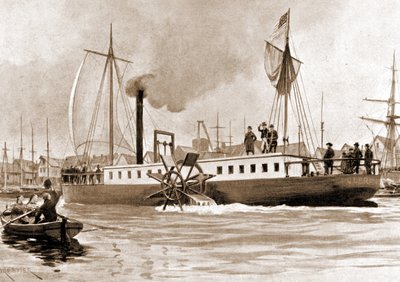 The Clermont, a Boat Built in 1807 by Robert Fulton to Provide the New York - Albany Connection on the Hudson River by Unknown artist