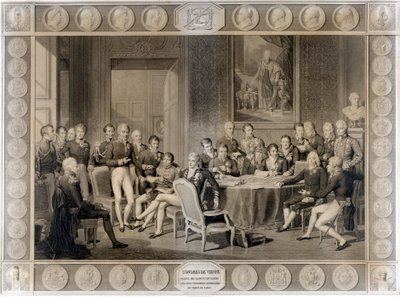 The Congress of Vienna. The Vienna Congress in 1815. Alexander I, Czar; H.R.Stewart, Castlereagh; Francois I, Emperor of Austria; Frederic William III, King of Prussia; Karl August, Prince of Hardenbergh; Wilhelm von Humboldt by Unknown artist
